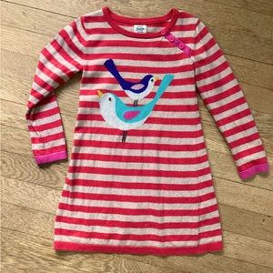 Mini Boden size 5-6y sweater dress with adorable birds detail.